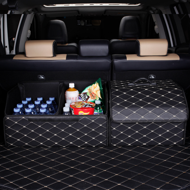 Kofferbak Organizer Box Grote capaciteit Auto Multifunctioneel gereedschap Opbergtas Opbergen Opruimen Leer Opvouwbaar Voor noodopbergdoos