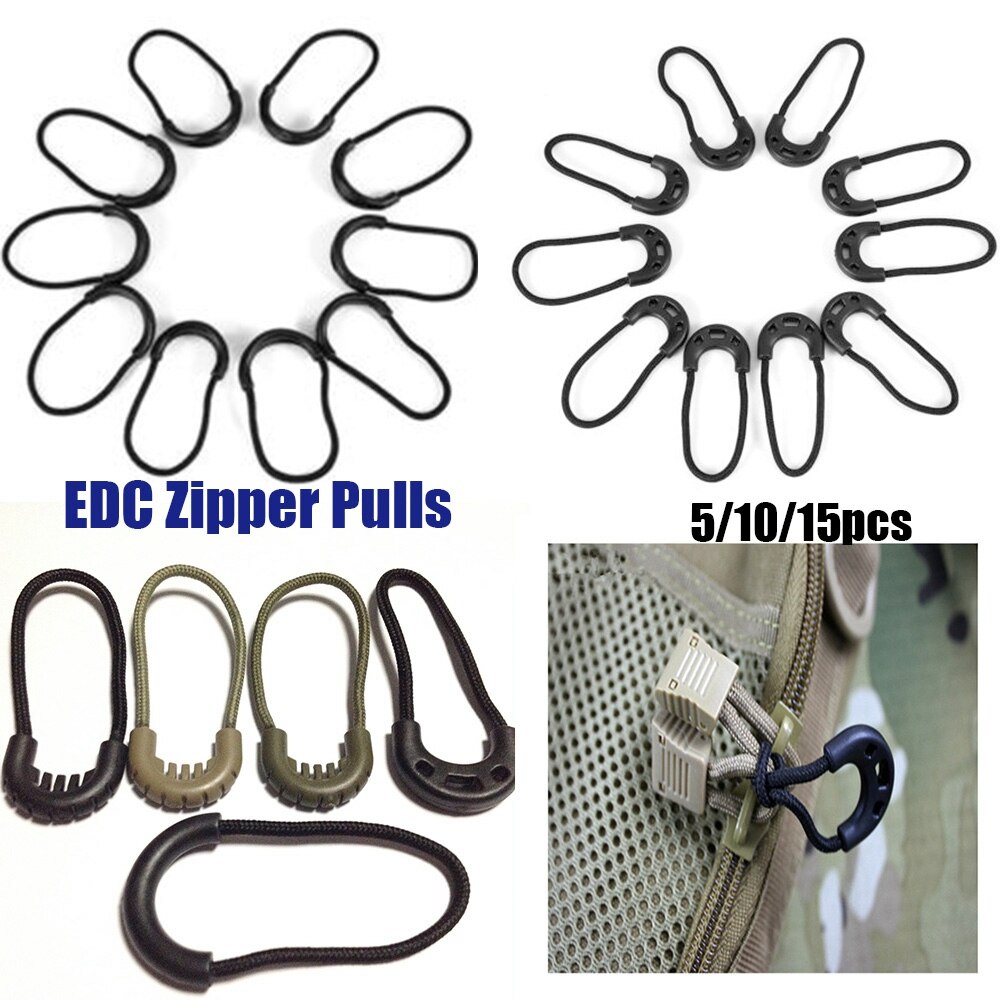 Clothing Bags Clip Buckle Suitcase Tent Backpack Ends Lock Zips Cord Rope Pullers Zip Puller Replacement Zipper Pull