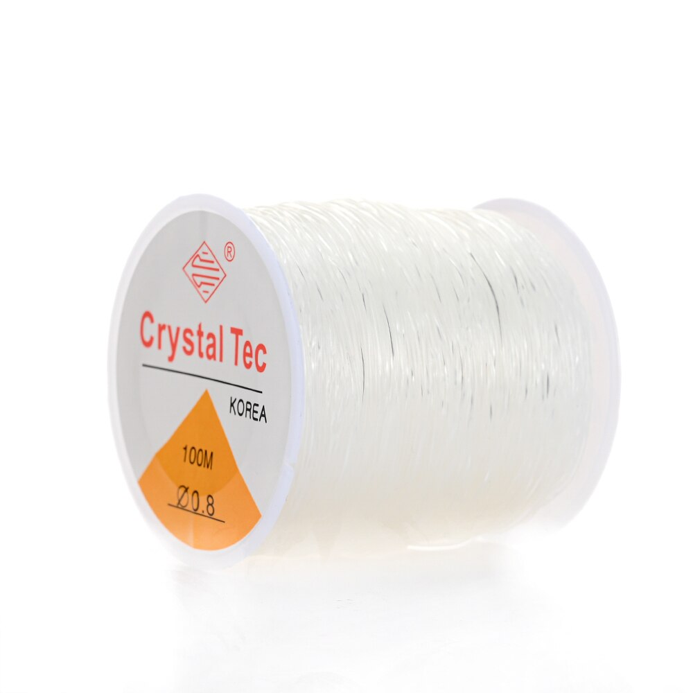0.5-1.5mm Elastic Cord String Transparent Elastic Thread For Jewelry Making Diy Bracelet Necklace Beaded Accessories: 0.8MMx100M
