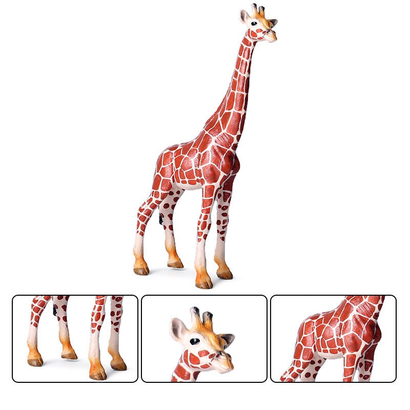 Styles Original Wild Animals World Giraffe Famliy Model Action Figurines Miniature Collection Toy For Kids