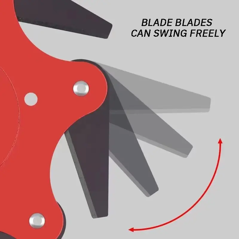 Langlebiger 6-Klingen-Stahl-Mähkopf, verdickter Garten-Freischneider, Jätwerkzeug, Ersatzzubehör, 1 Stück für die effiziente Rasenpflege