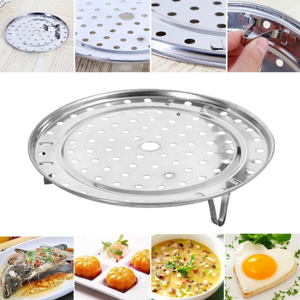 Ronde Kookgerei Rvs Insert Stand Huis Keuken Multifunctionele Afneembare Voorraad Pot Stomen Tray