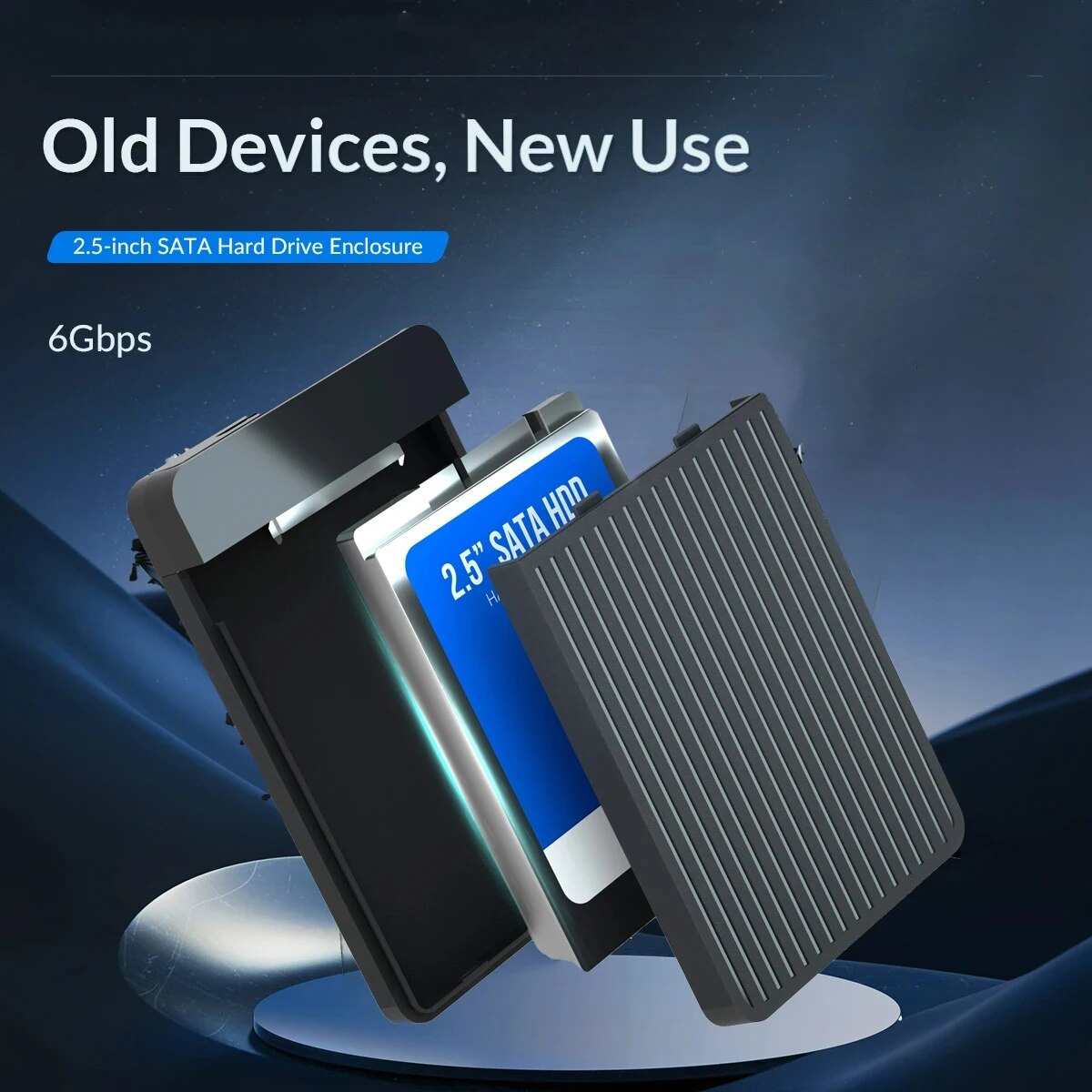 2,5 HDD/SSD-Gehäuse SATA auf USB 3.1/3.0 Adaptergehäuse 6 Gbit/s HD Externe Festplattengehäuse Box für Festplatte HDD Typ USB-C-Gehäuse