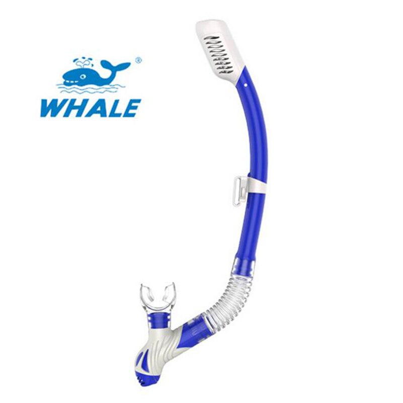 Tubo de respiración para buceo, esnórquel con válvula de boquilla de purga de silicona, 5 colores,