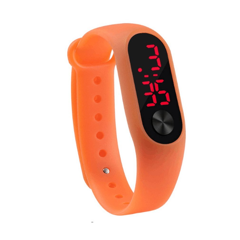 Mannen Vrouwen Casual Sport Armband Horloges Wit Led Elektronische Digitale Snoep Kleur Siliconen Horloge Voor Kinderen Kid: 08