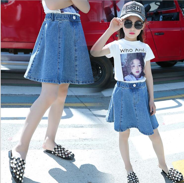 Mädchen Denim Rock Neue Frühling Sommer Teen Denim... – Grandado