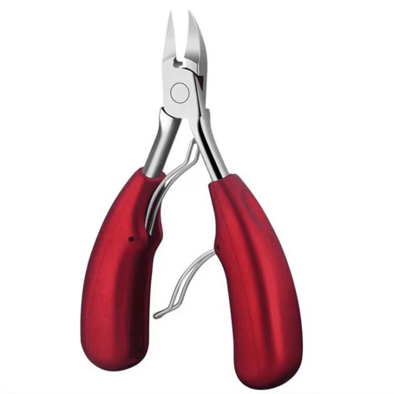 1Pc Teen Nagelknipper Correctie Dikke Nagels Ingegroeide Teennagels Tangen Cutters Dode Huid Vuil Remover Pedicure Care Tool: Dark Red