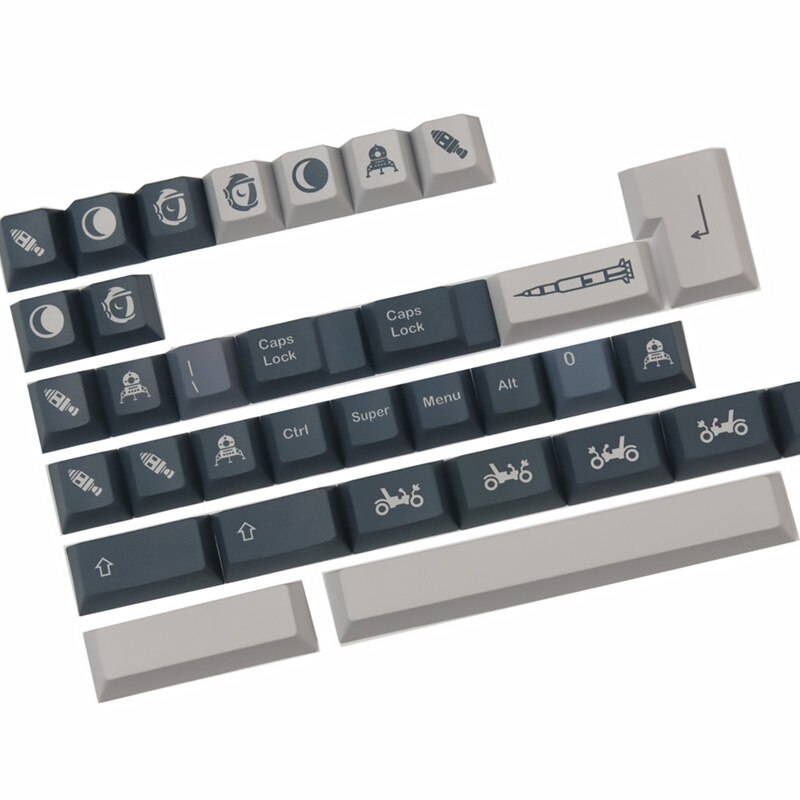 140 Keys GMK Apollo Keycaps Cherry Profiler PBT Dye-Sub Mechanical Keyboard Keycap With 1.25U 1.75U 2U Shift ,ISO Enter