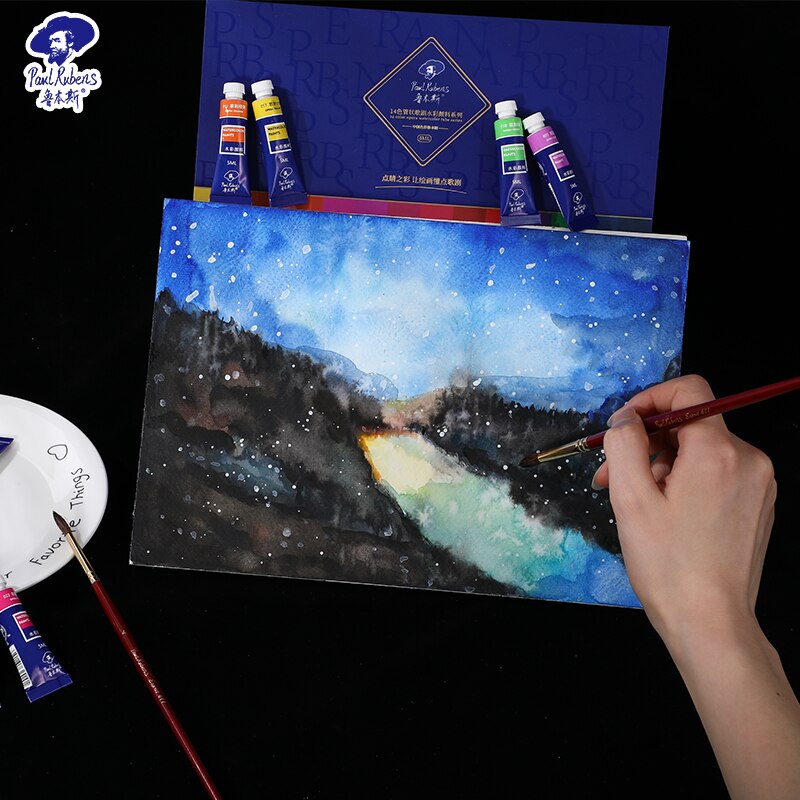 Officiële paul rubens 5ml aquareltubes 1 st operaserie fluorescerende kleuren kunstleverancier voor studenten en beginners