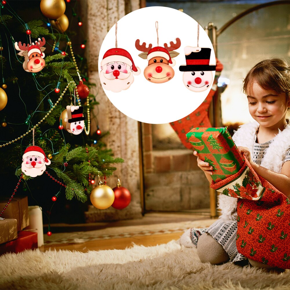 3 stuks hangende, lichtgevende, duurzame led-kersthangers als decoratie voor een feestje, thuis of op de kerstboom