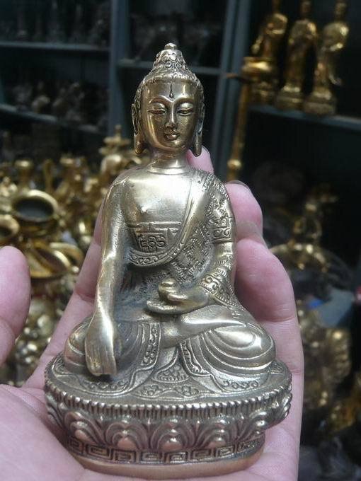 Tibet Boeddhistische Zilver Godin van Genade kwan-Yin boeddha