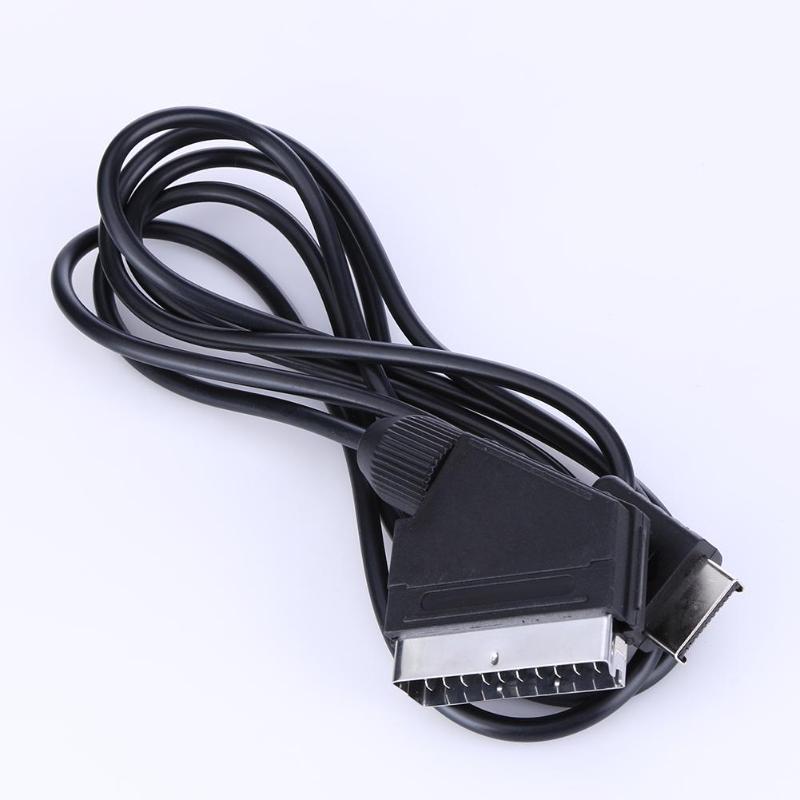 1.8M Scart Kabel Tv Av Lead Real Rgb Scart Kabel Game Vervangen Slanke Lijn Draad Koord Voor Playstation PS1 PS2 PS3 Game Console
