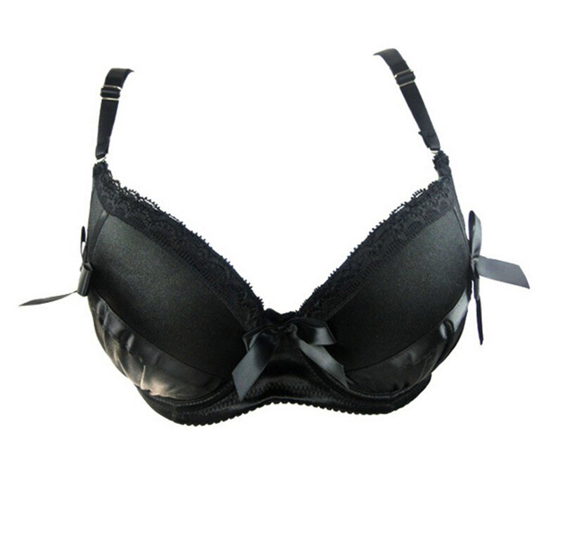 Women bra sexy bow bralette black push up bra soutien gorge bras for women 34B/36C