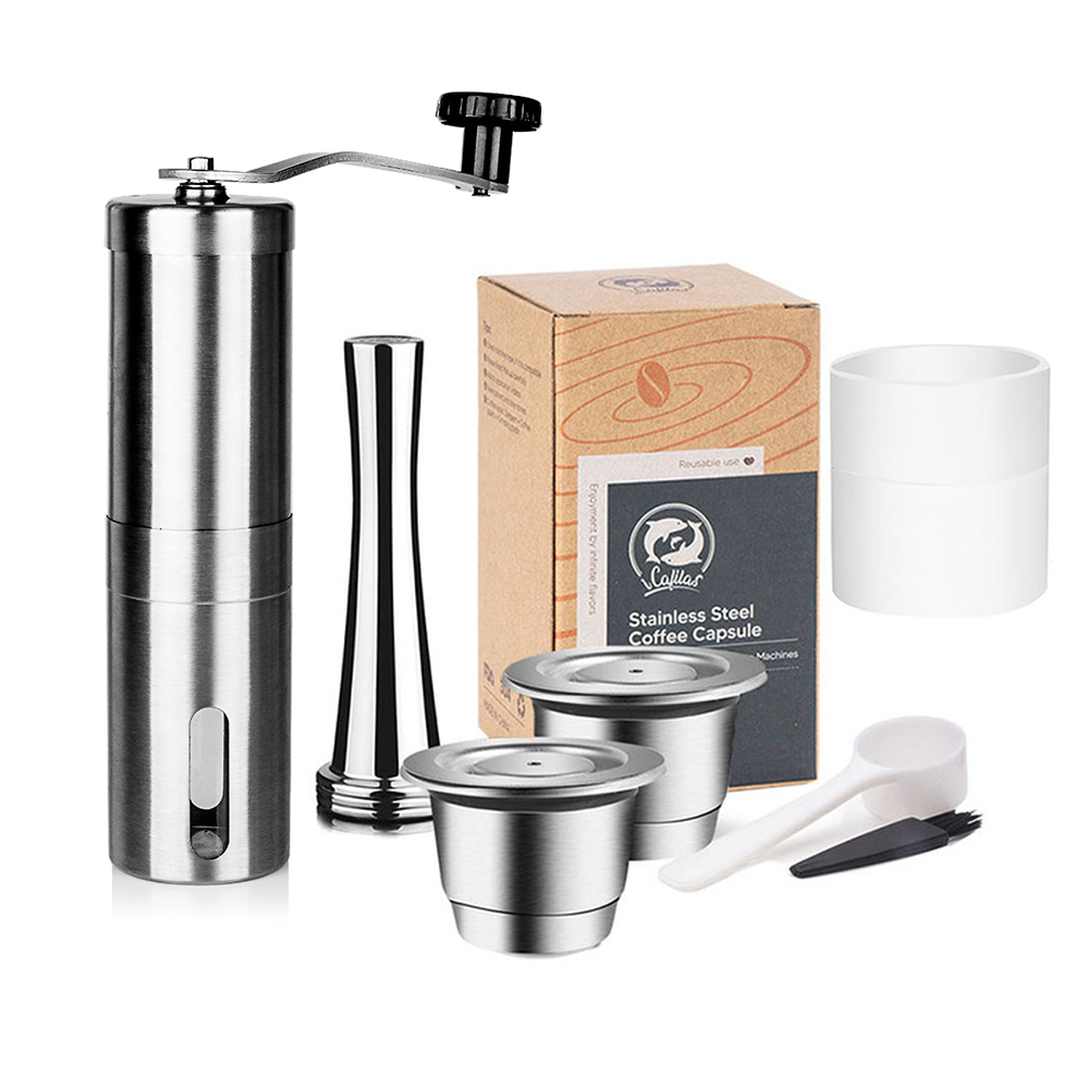 Edelstahl Nespresso Nachfüllbare Kaffee Kapsel manipulieren Wiederverwendbare Kaffee Schote Coffeeware Zubehör Für Barista Espresso Hersteller