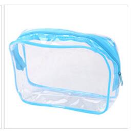 Kosmetiktaske #39 kvinder gennemsigtige pvc-toilettasker rejsekosmetik-toiletsætholdere, organiseringstaske, makeuptaske til piger: Himmelblå / M