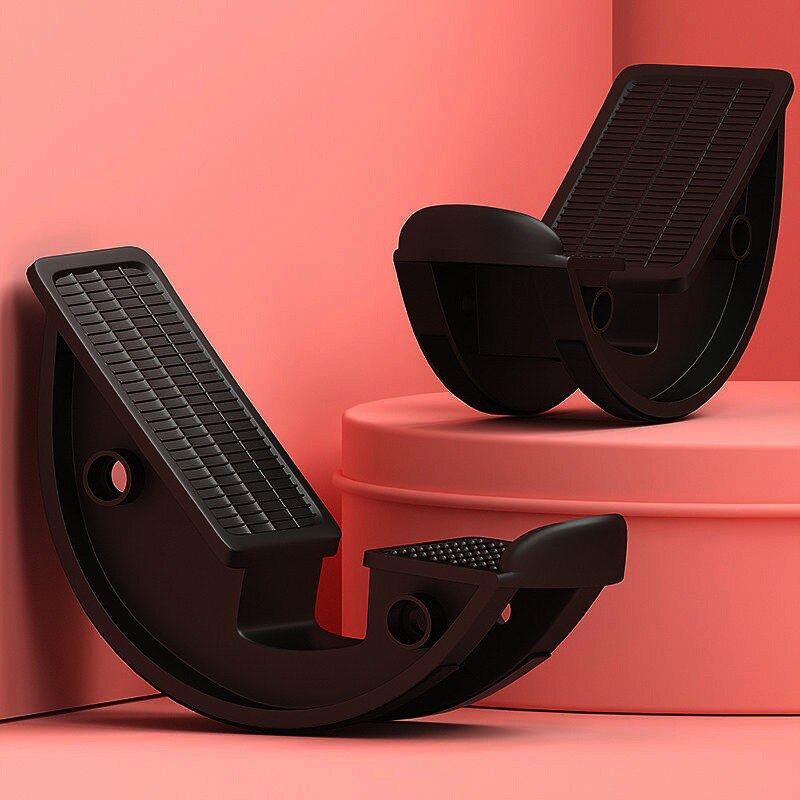 Stretch Board Gym Fitness Equipment Rocker Bodybuilding Workout Leg Muscle Massage Stretch Women Balance Board Exercise At Home: Two Black