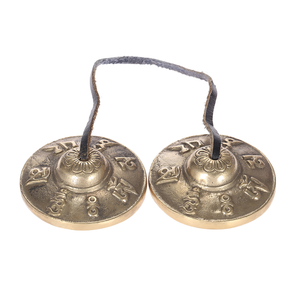 Becken Glocke Orff-instrumente I19942.6in/6,5 cm Handarbeit Tibetischen Meditation Tingsha Glocke mit Buddhistischen Glück Symbole