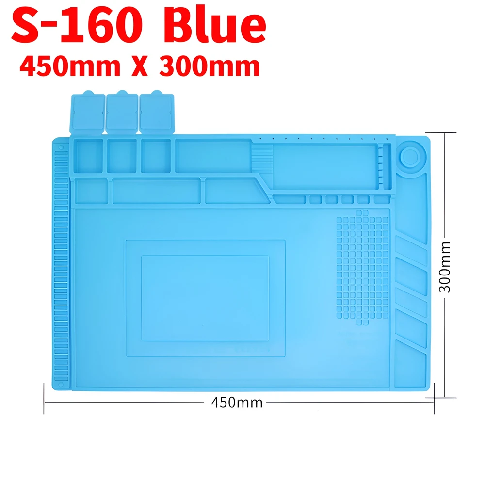 Heat Insulation Working Mat Heat-resistant Soldering Station Repair Insulation Insulator Pad Maintenance Platform Soldering Mat: Pink