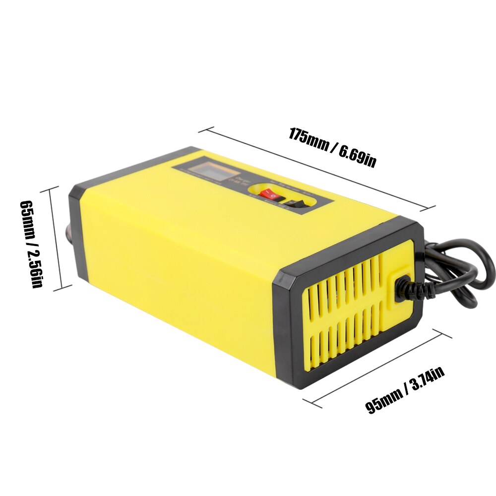 Car Battery Charger 12V 8A Full Automatic Fast Power Pulse Repair Charger Wet Dry Lead Acid Battery-chargers Digital LCD Display