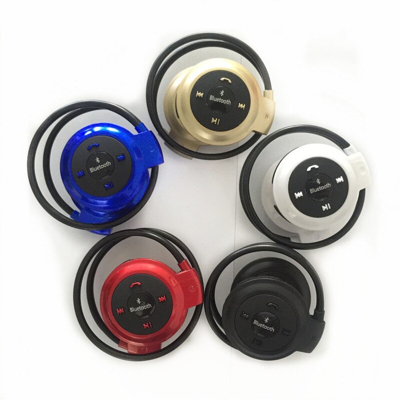 Mini auriculares Bluetooth 503 manos libres con reproductor MP3, Auriculares deportivos estéreo inalámbricos con soporte para tarjeta TF y Diadema FM