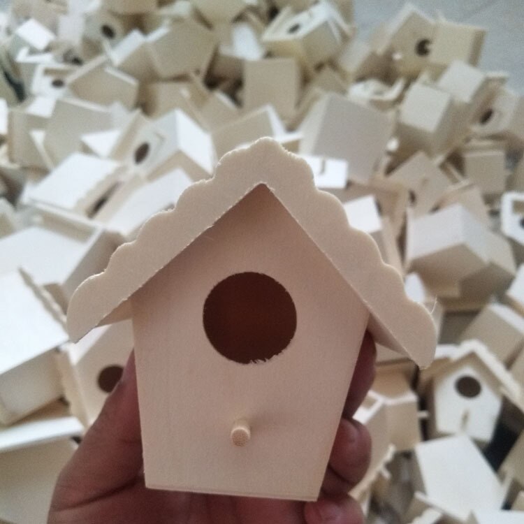 Bricolage en bois oiseau maison créative murale en bois en plein air oiseau nid nichoir en bois boîte