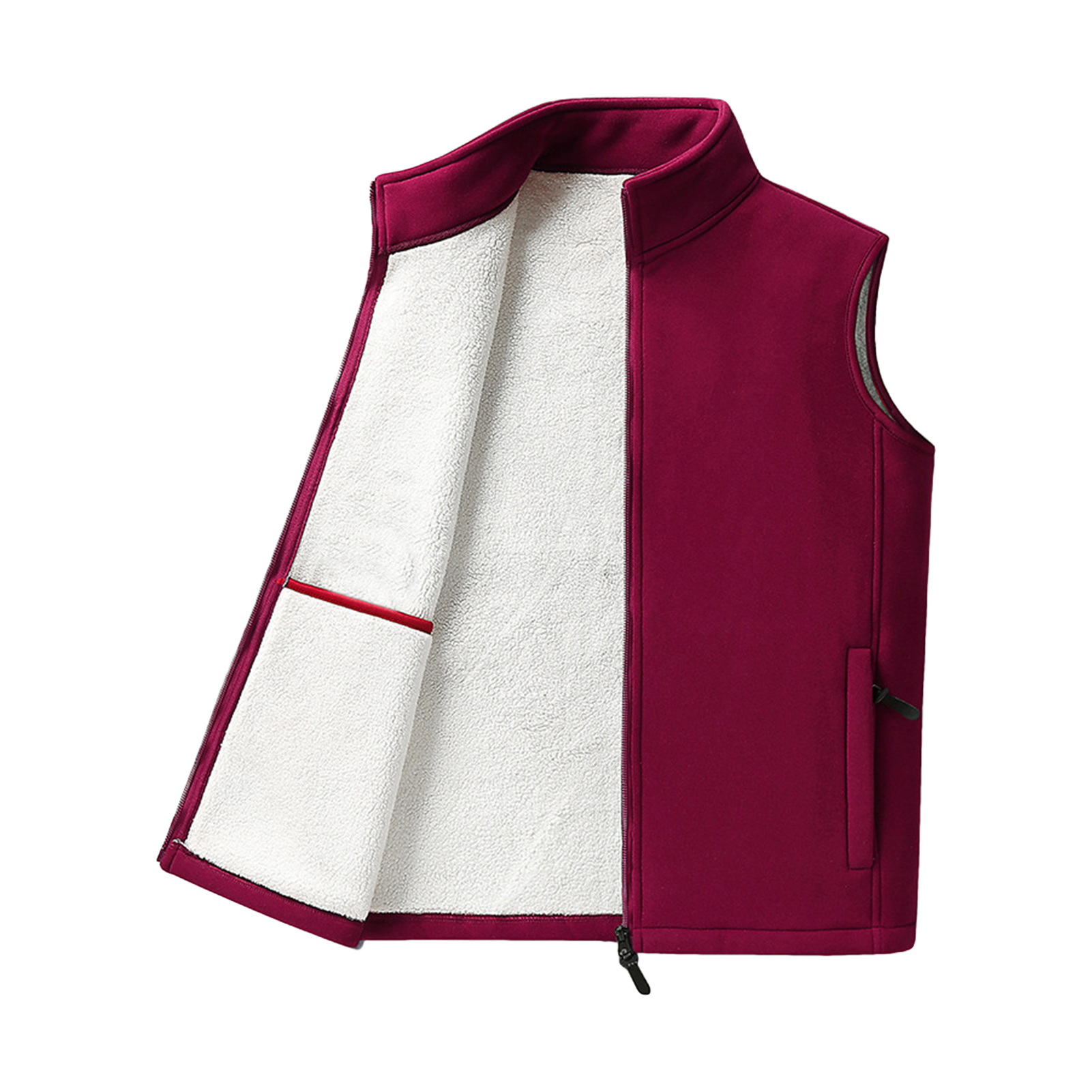Heren Polar Fleece Vesten Outdoor Vest Unisex Multi-pocket Warm Winddicht Winter Nieuw Wandelen Ski Cargo Vest: 4G / WIT