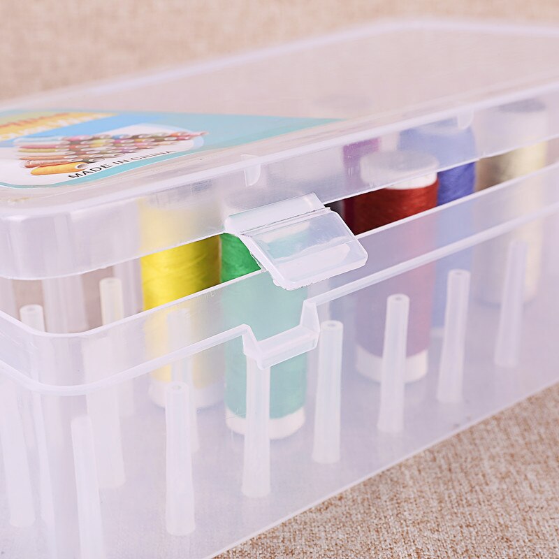 Sewing Thread Storage Box 42 Pieces Spools Bobbin Carrying Case Container Holder Craft Spool Organizing Case Sewing Storage Box
