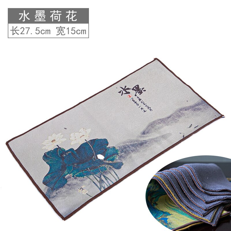 Thee Handdoek Verdikte Sterke Wateropname Zen High-End Thee Set Accessoires Thee Tafel Handdoek Japanse Theeceremonie 27.5*15Cm: 2