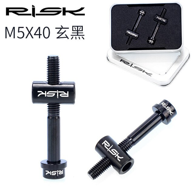 2Stck fahrrad sattelstütze stoßfest befestigung bolzen TC4 Titan legierung M5x30/40mm MTB rennrad sattelstütze sattel schraube fahrrad teile: Weiß