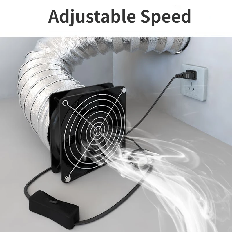 Extractor de humo doméstico, ventilador de escape fuerte para habitación de alquiler, cocina, conducto, ventilador de baño, ventilador de velocidad ajustable