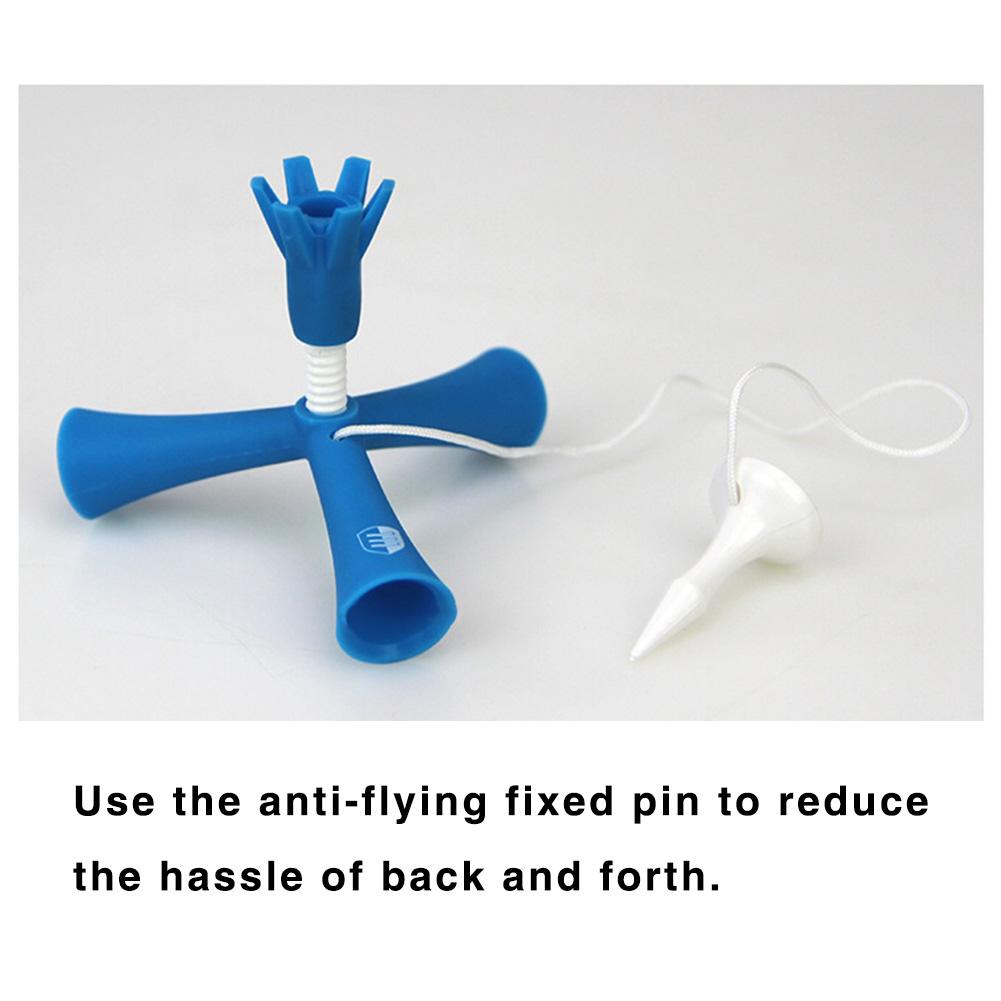 Supporto per palline da golf da allenamento autoportante supporto per treppiede girevole antivolante perni a sfera telescopici regolabili