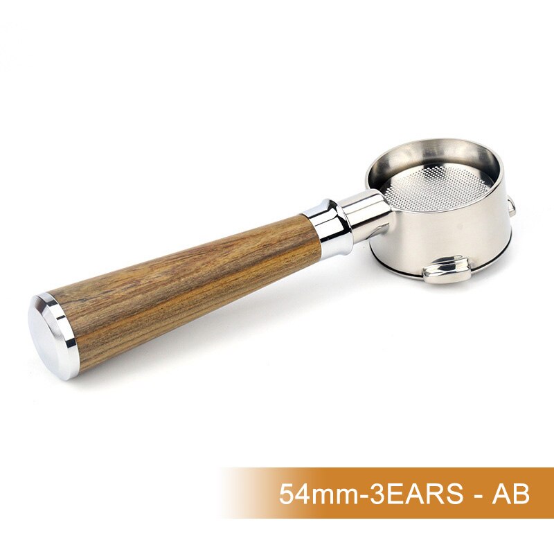 Bodemloze Filterhouder 51Mm Voor Delonghi Dedica Breville Filter Voor Koffie Machine Accessoire Filterhouder 54Mm Koffie Gereedschap: 54mm-3 Ears-AB