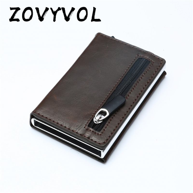 ZOVYVOL Smart Wallet Credit Card Holder Men Women Multifunctional Metal RFID Aluminium Box Blocking Travel Card Wallet