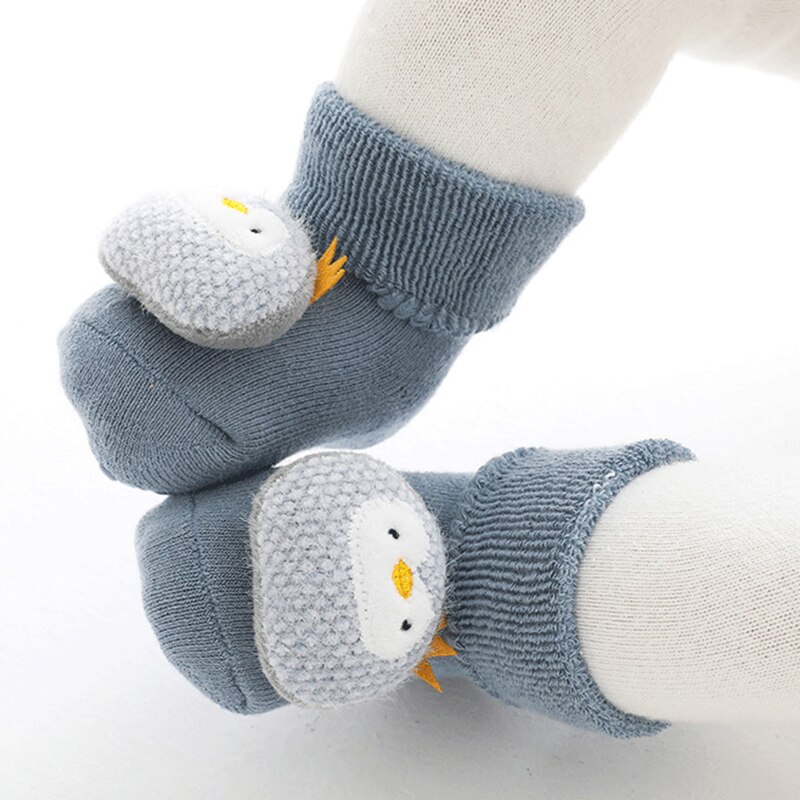 Calcetines de dibujos animados para bebé, niño y niña, oso de conejo, antideslizantes, suaves y cálidos, para invierno y otoño, para interiores, de 1 a 3 años