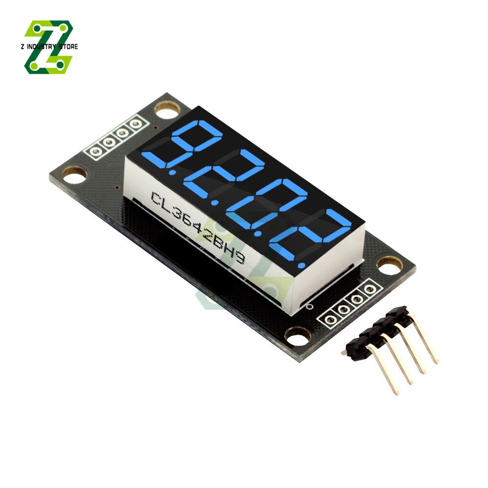 0.36 inch TM1637 LED Display Module 4 Digit LED Indicator For Arduino DIY Red Green Blue Yellow White: blue