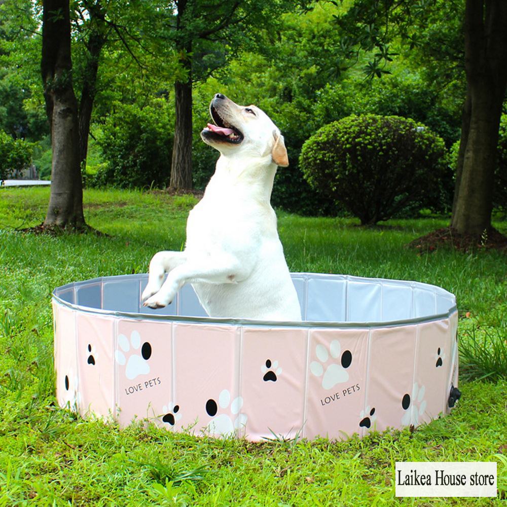 Pvc Vouwen Bad Huisdier Zwembad Hond Bad Dierbenodigdheden Kat En Hond Bad Blauw En Roze Kleur Slijtvast Materiaal