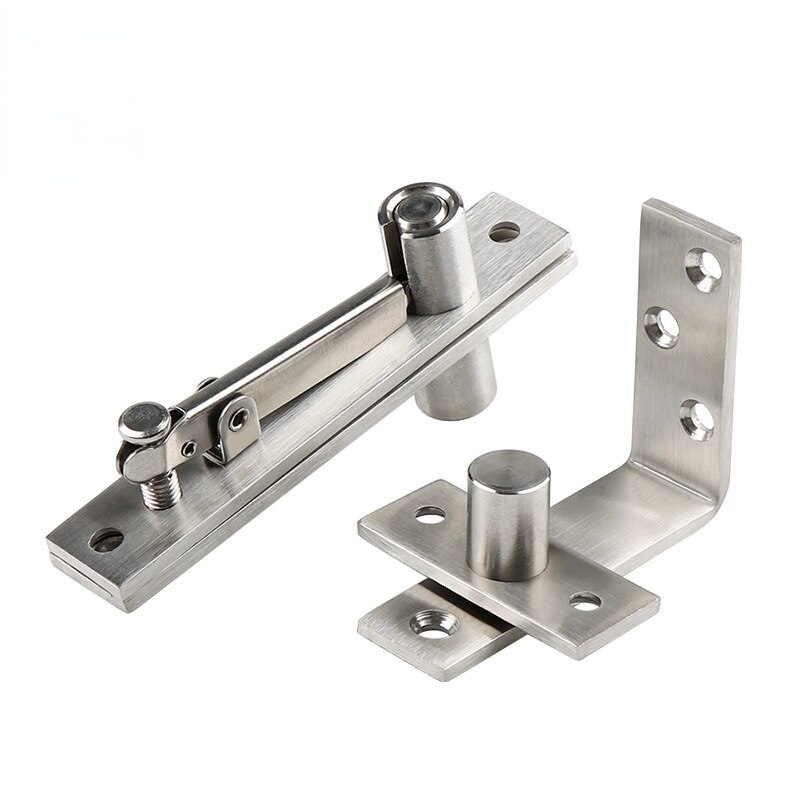 Heavy-duty 90-degree upper and lower hinges hidden hinges heaven and earth hinges, stainless steel hinges L-shaped door hinges