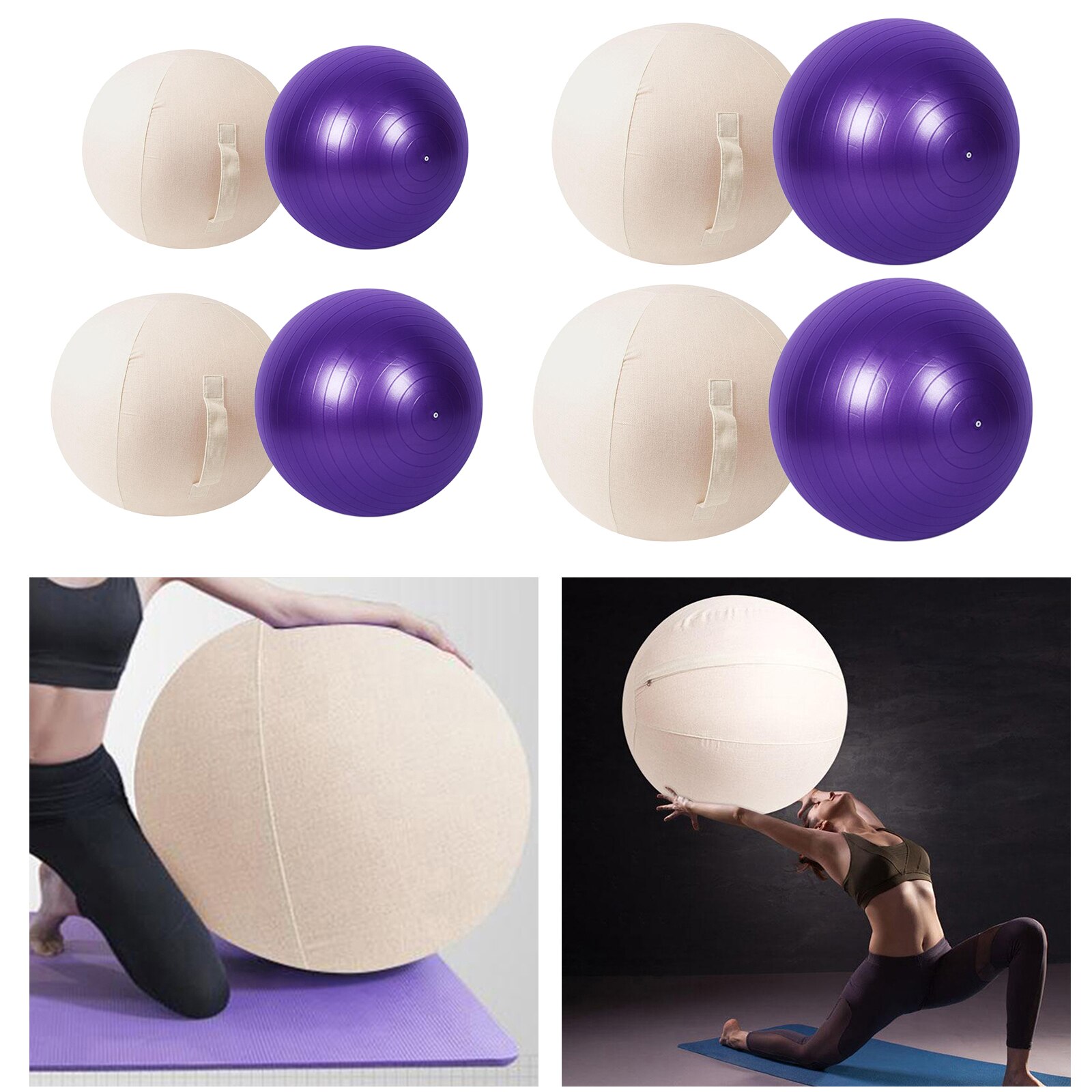 Stability Ball Chair Cover with Zippers Workout Ball Balance Ball Exercise Ball
