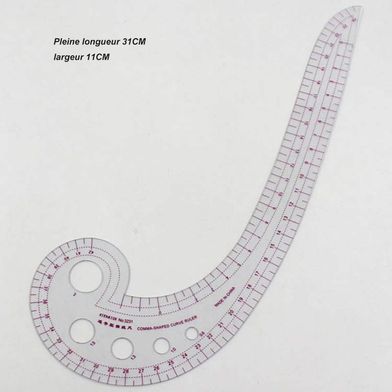 Sewing Tool 1Pcs Accessory Transparent Metric Straight Tailor Ruler Measuring For Fabric Patchwork Cloth Cutting Quilting Rulers: Auburn