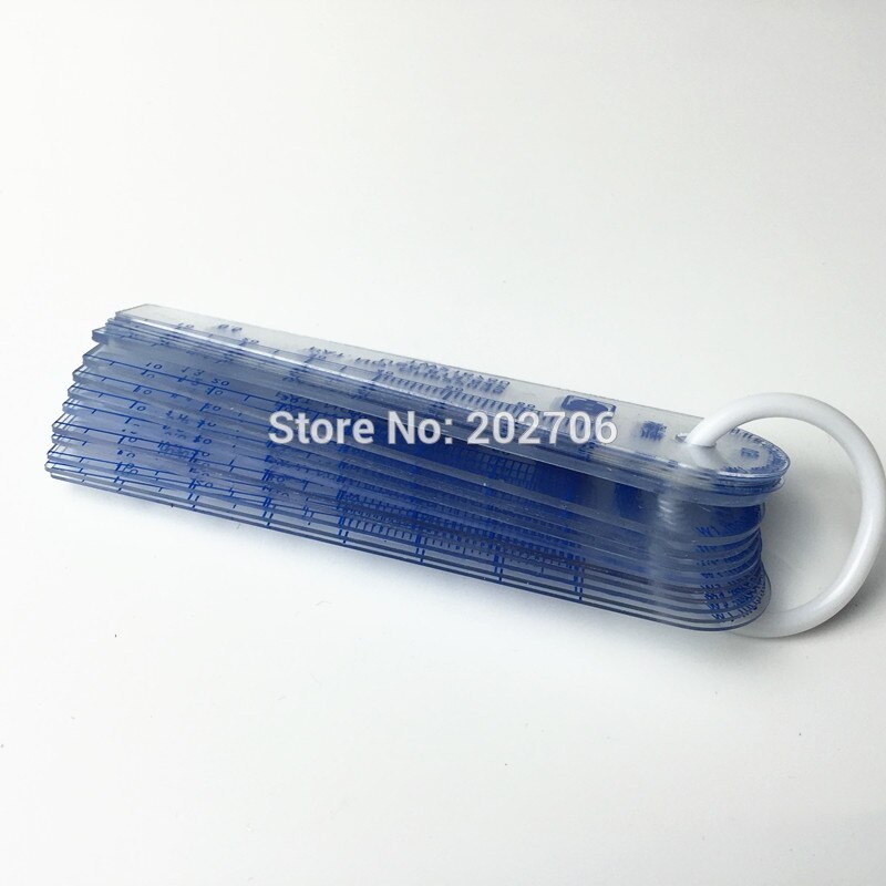 Jauge d&#39;épaisseur de bouchon en plastique, outil de mesure de remplissage d&#39;écart avec feuille en PVC, 0.05-1.5-2.0-3mm, 20 pièces (Taiwan)