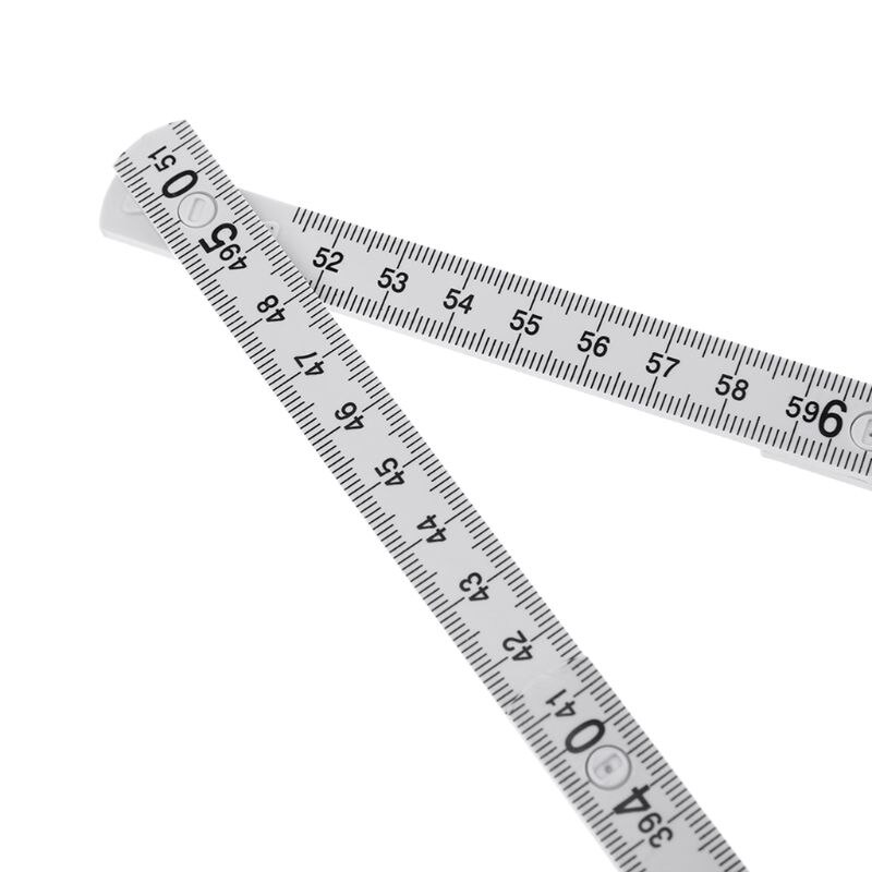 1M 2M 10-parts Folding Carpenters Ruler Lightweight Compact Measuring Stick Slide Fold Up For Woodworking