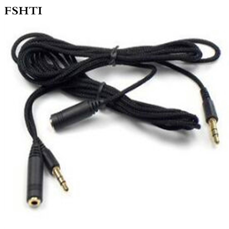 In stock 1M 2M 3M 3ft 6ft 10ft 3.5mm Headphone Stereo Audio Female to Male Extension Cable Cord For Mp4 3 5 PHONE