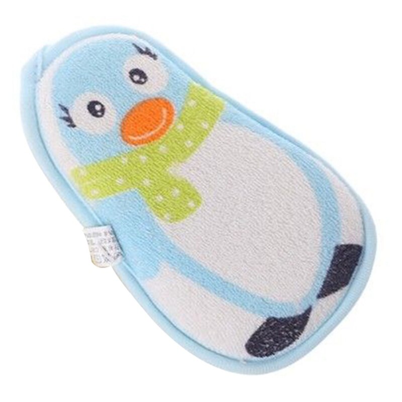 Cute Little Penguin Bath Brush For Baby Infant Shower Faucet Bath Brushes Sponge Rubbing Body Wash Shower Brushes Bath Tools: BL