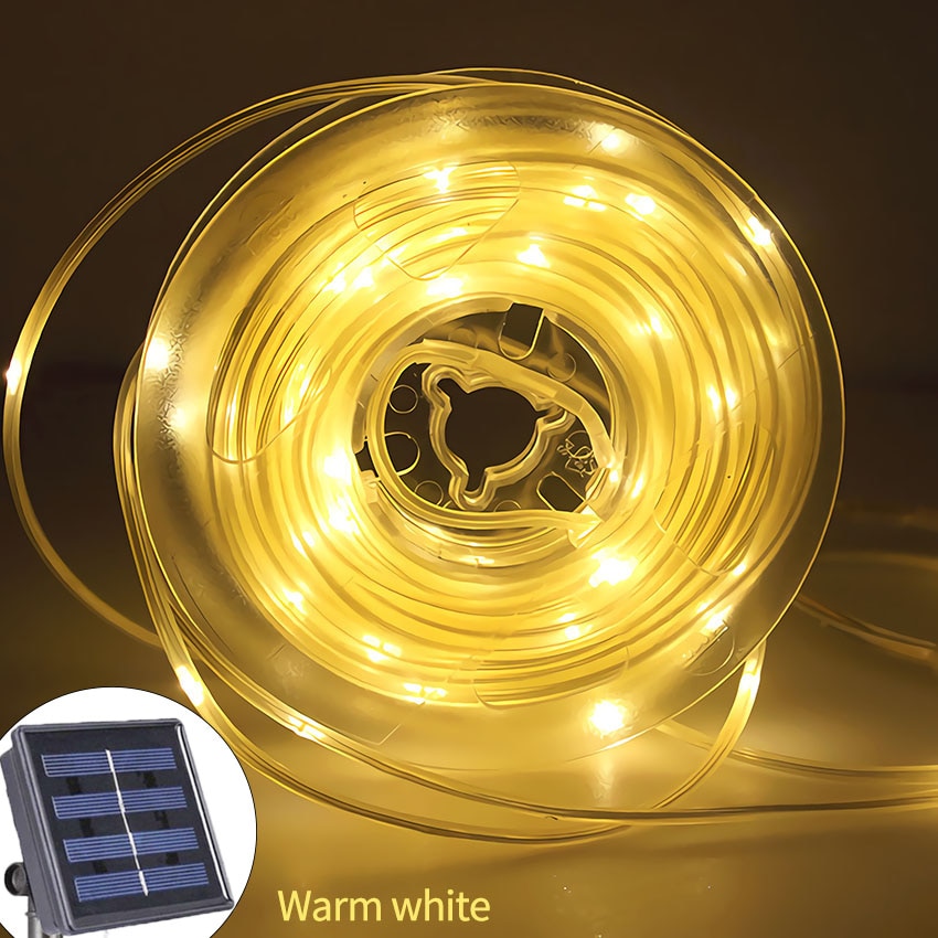 Solar Rope Tube Fee Tuinverlichting Waterdicht Licht 100 Led Girlanda Solarna Lamp String Outdoor Luz