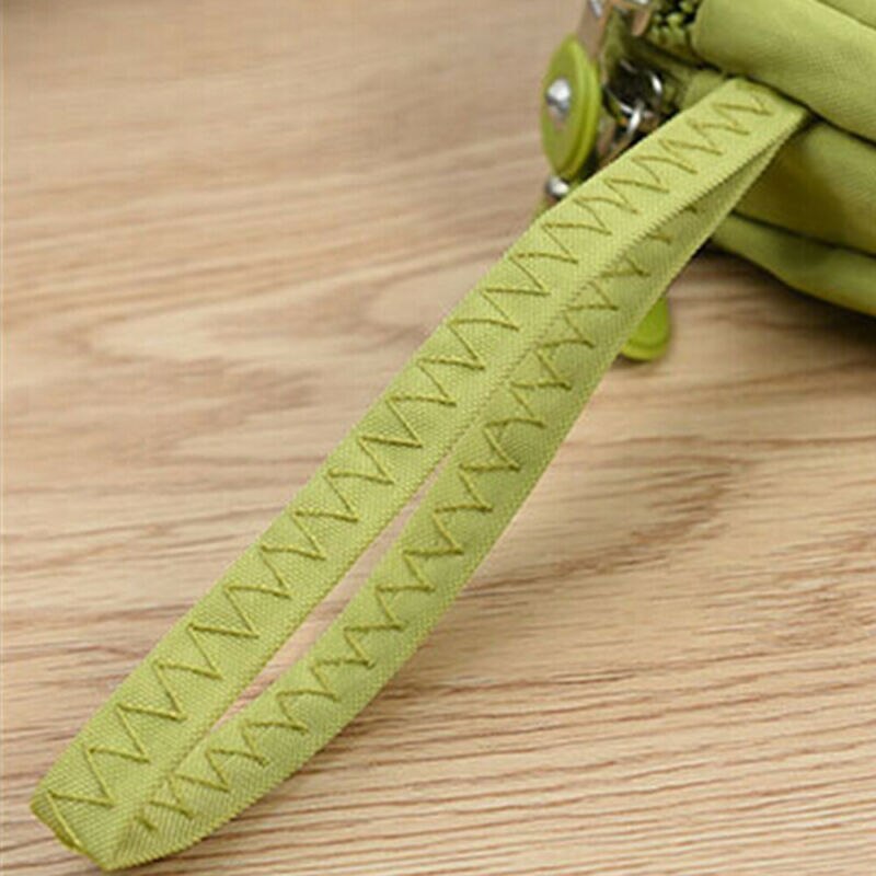 Dam solid 3 lager canvas telefonväska kort plånbok tre lager dragkedja myntkort nyckelväska