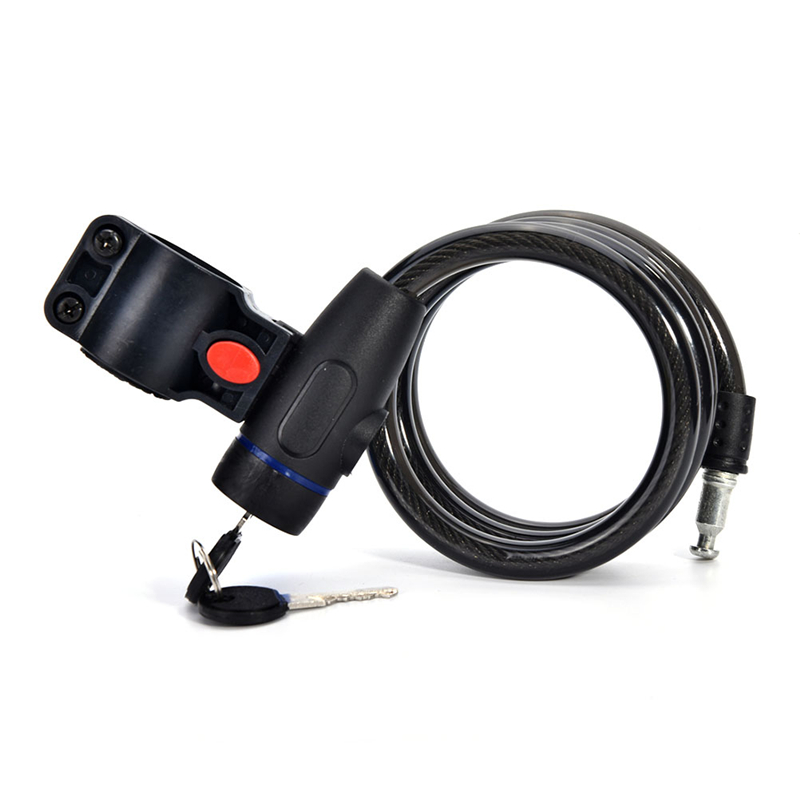 Bicycle Lock Black Road Bike Lock Anti-theft Coiling Cable Lock Security Lock Steel For Mountain MTB Bike Motorcycle 1m