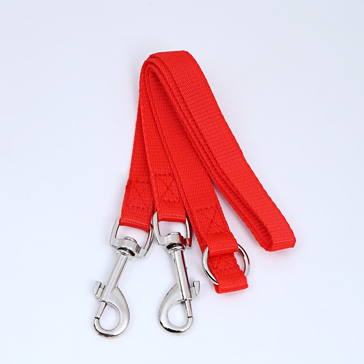 Twee Honden Leash Double Twin Dual Koppeling Hondenriem Twee In Een Sterke Nylon V Vorm Twee Manier Hond Wandelen lead Leash: Red