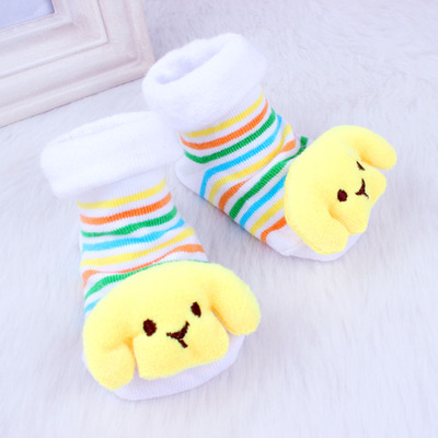 Lot de 3 paires de chaussettes en coton pour bébés filles et garçons, 25 modèles: H