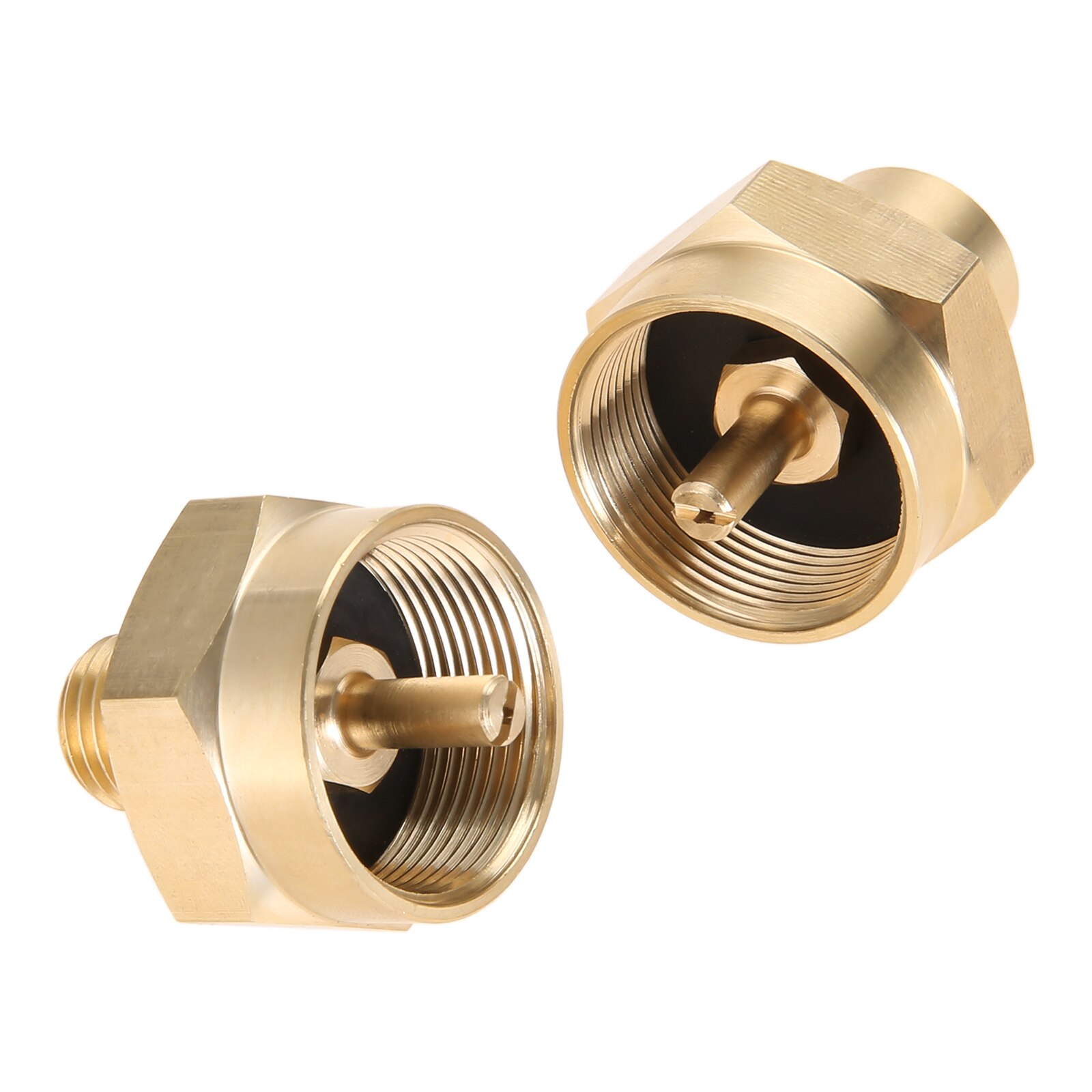 2 PCS 1LB Propane Gas Bottle Refill Adapter with 1/4" NPT Thread (1LB Bottle Connection to 1/4" NPT Female)