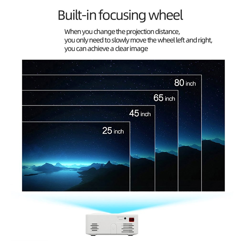 Mini proyectores LED de 1080P, 4K, 7000LM, Full HD, cine en casa, cine en casa, proyector práctico portátil